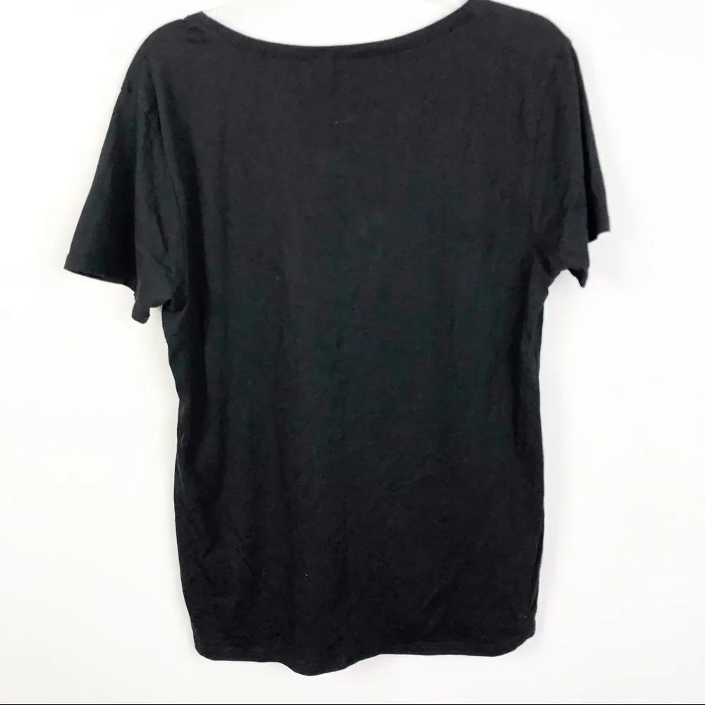 FABLETICS | Metallic Foil Graphic Tee Black Large